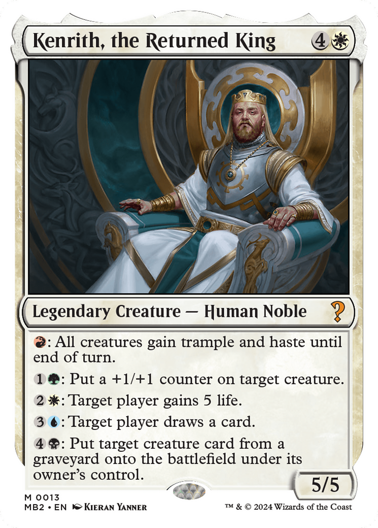 Kenrith, the Returned King (MB2-013) - Mystery Booster 2 - Premium MTG Single from Wizards of the Coast - Just $0.96! Shop now at Game Crave Tournament Store