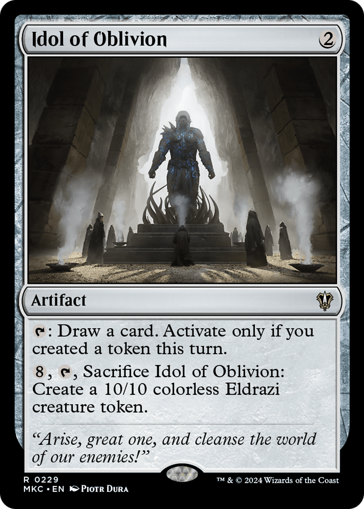 Idol of Oblivion (MKC-229) - Murders at Karlov Manor Commander - Premium MTG Single from Wizards of the Coast - Just $0.38! Shop now at Game Crave Tournament Store