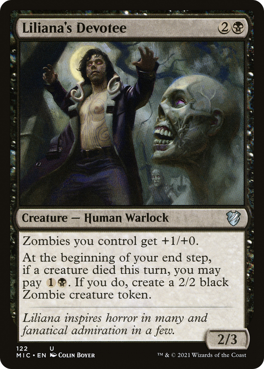 Liliana's Devotee (MIC-122) - Midnight Hunt Commander - Premium MTG Single from Wizards of the Coast - Just $0.08! Shop now at Game Crave Tournament Store