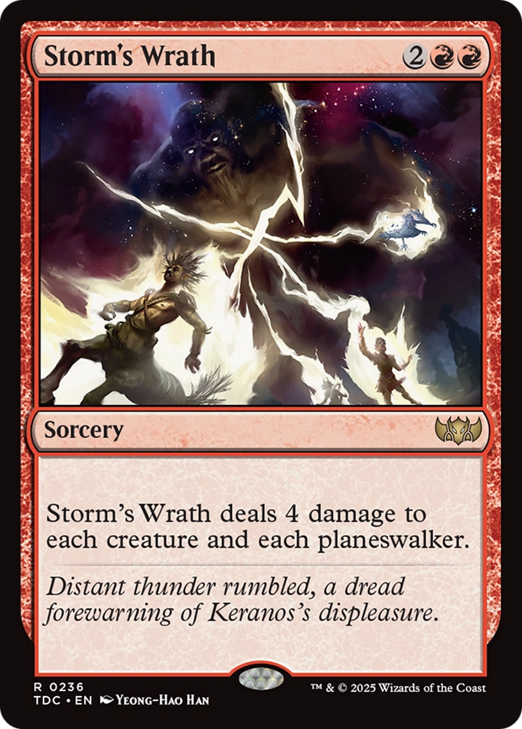 Storm's Wrath (TDC-236) - Tarkir: Dragonstorm Commander - Premium MTG Single from Wizards of the Coast - Just $0.08! Shop now at Game Crave Tournament Store