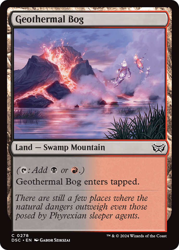 Geothermal Bog (DSC-278) - Duskmourn: House of Horror Commander - Premium MTG Single from Wizards of the Coast - Just $0.25! Shop now at Game Crave Tournament Store