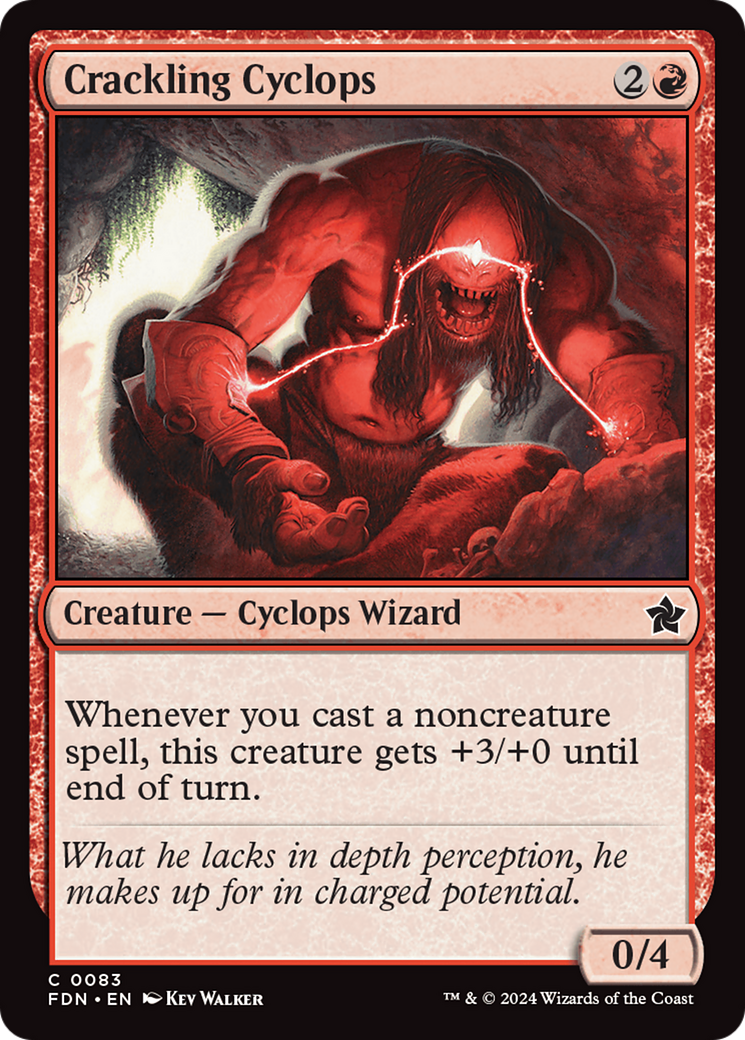 Crackling Cyclops (FDN-083) - Foundations - Premium MTG Single from Wizards of the Coast - Just $0.25! Shop now at Game Crave Tournament Store