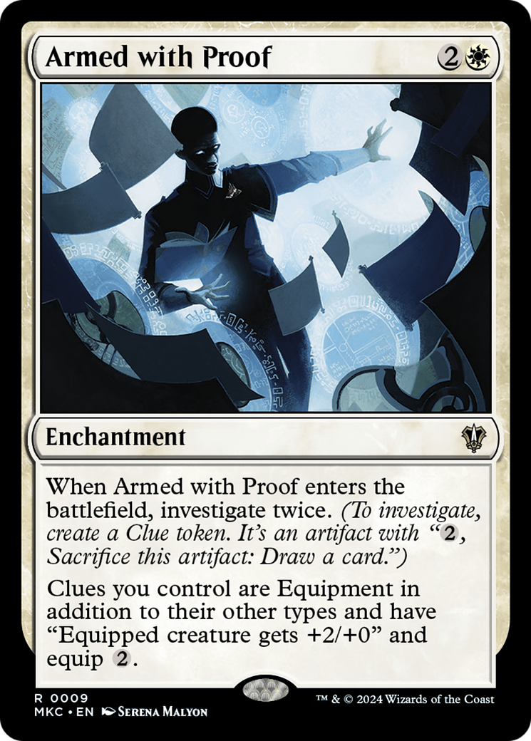 Armed with Proof (MKC-009) - Murders at Karlov Manor Commander - Premium MTG Single from Wizards of the Coast - Just $0.25! Shop now at Game Crave Tournament Store