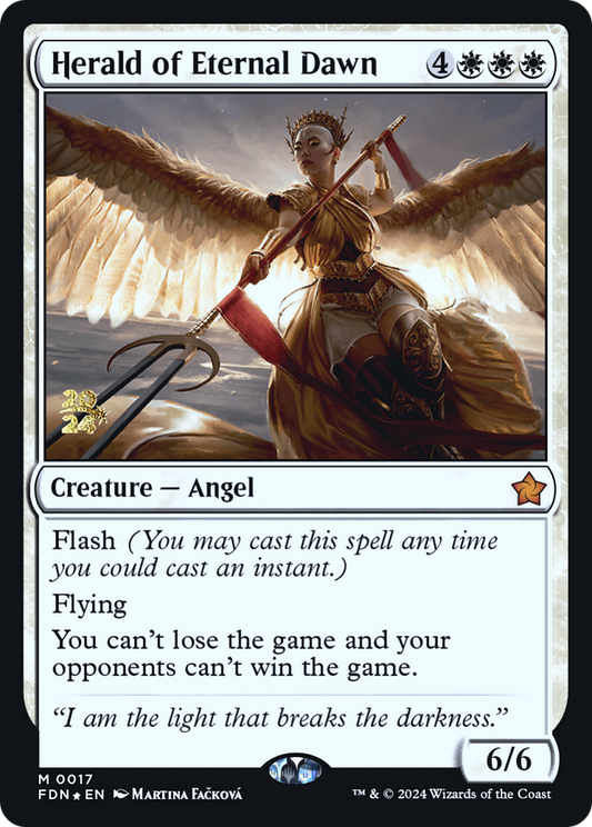 Herald of Eternal Dawn (PRE-17S) - Foundations Promos Foil - Premium MTG Single from Wizards of the Coast - Just $1.07! Shop now at Game Crave Tournament Store