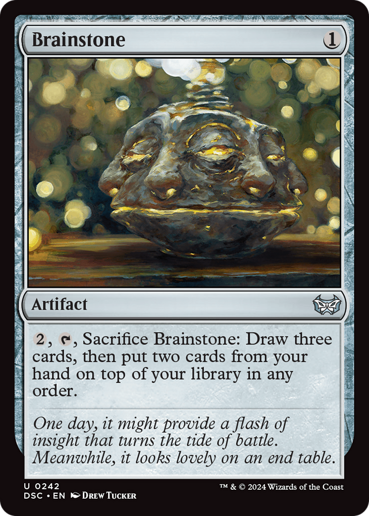 Brainstone (DSC-242) - Duskmourn: House of Horror Commander - Premium MTG Single from Wizards of the Coast - Just $0.25! Shop now at Game Crave Tournament Store