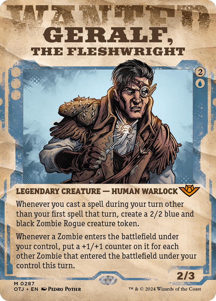 Geralf, the Fleshwright (OTJ-287) - Outlaws of Thunder Junction: (Showcase) Foil - Premium MTG Single from Wizards of the Coast - Just $1.82! Shop now at Game Crave Tournament Store