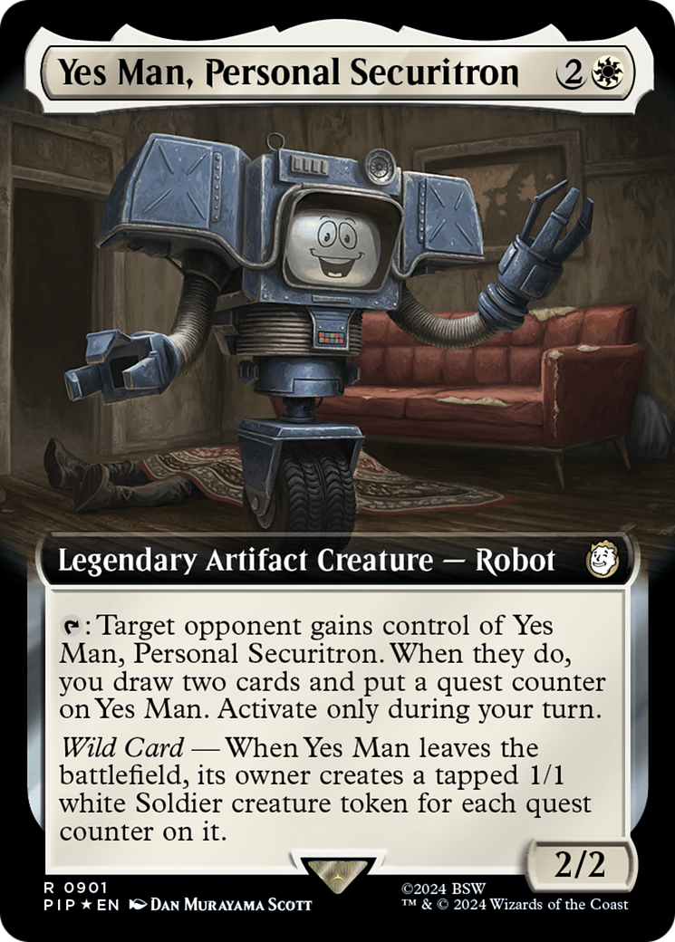 Yes Man, Personal Securitron (PIP-901) - Fallout: (Extended Art) Foil - Premium MTG Single from Wizards of the Coast - Just $4.64! Shop now at Game Crave Tournament Store