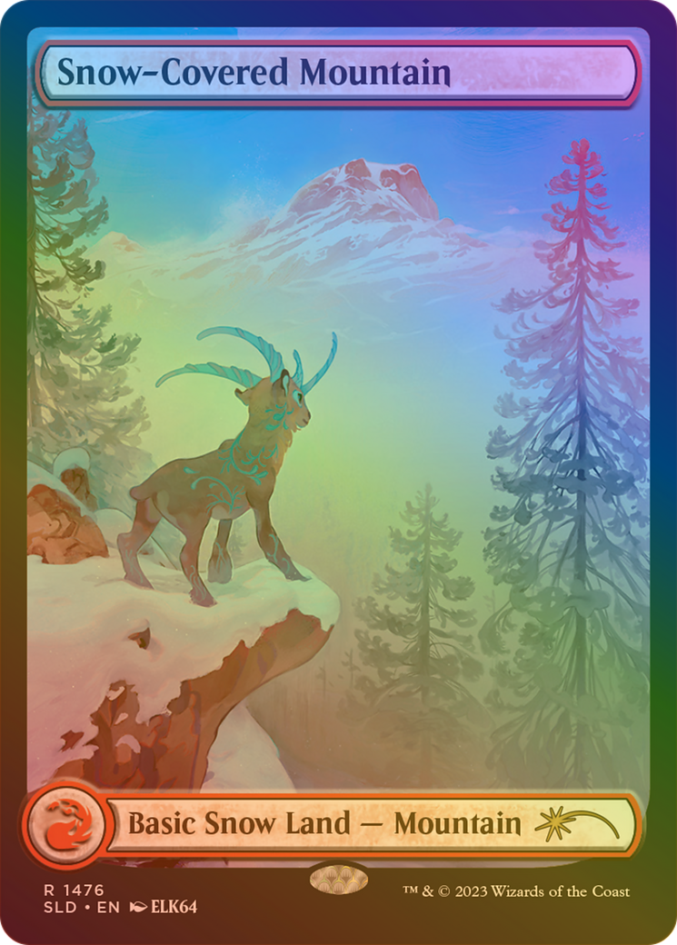 Snow-Covered Mountain (SLD-1476★) - Secret Lair Drop: (Full Art) Foil - Premium MTG Single from Wizards of the Coast - Just $9.03! Shop now at Game Crave Tournament Store