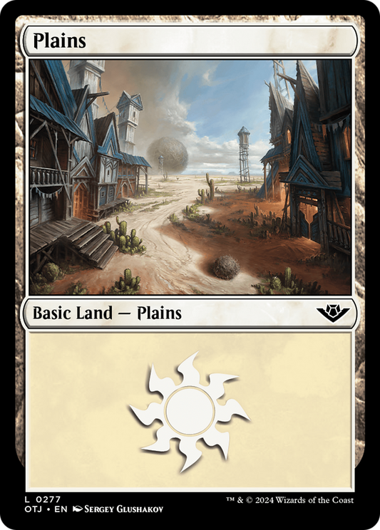 Plains (OTJ-277) - Outlaws of Thunder Junction - Premium MTG Single from Wizards of the Coast - Just $0.25! Shop now at Game Crave Tournament Store