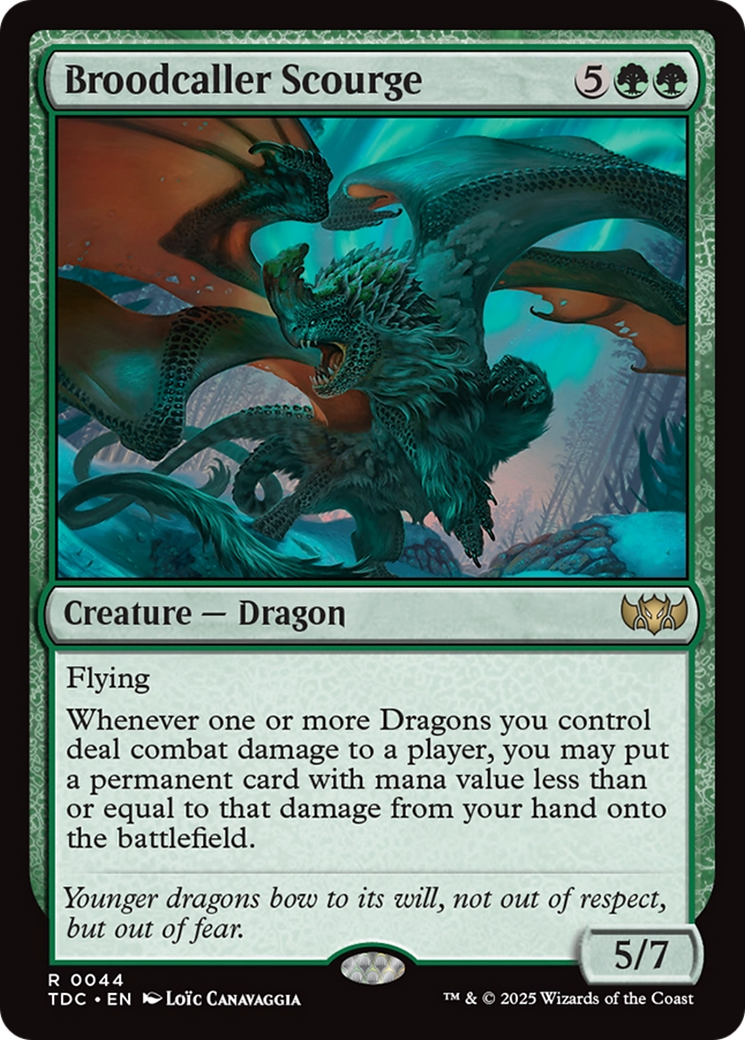 Broodcaller Scourge (TDC-044) - Tarkir: Dragonstorm Commander - Premium MTG Single from Wizards of the Coast - Just $0.38! Shop now at Game Crave Tournament Store