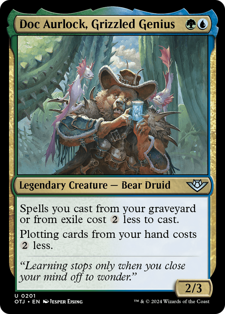 Doc Aurlock, Grizzled Genius (OTJ-201) - Outlaws of Thunder Junction Foil - Premium MTG Single from Wizards of the Coast - Just $0.26! Shop now at Game Crave Tournament Store
