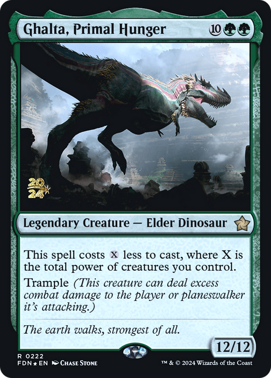 Ghalta, Primal Hunger (PRE-222S) - Foundations Promos Foil - Premium MTG Single from Wizards of the Coast - Just $0.29! Shop now at Game Crave Tournament Store