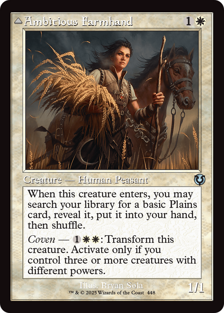 Ambitious Farmhand // Seasoned Cathar (Retro Frame) (-448) - Innistrad Remastered Foil - Premium MTG Single from Wizards of the Coast - Just $0.62! Shop now at Game Crave Tournament Store