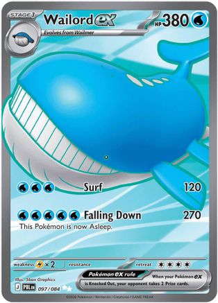 Wailord ex - 097/084 97 - ME05 Pitch Black Holofoil