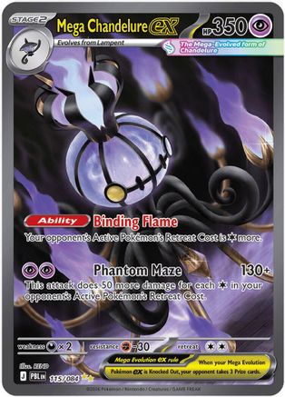 Mega Chandelure ex - 115/084 115 - ME05 Pitch Black Holofoil