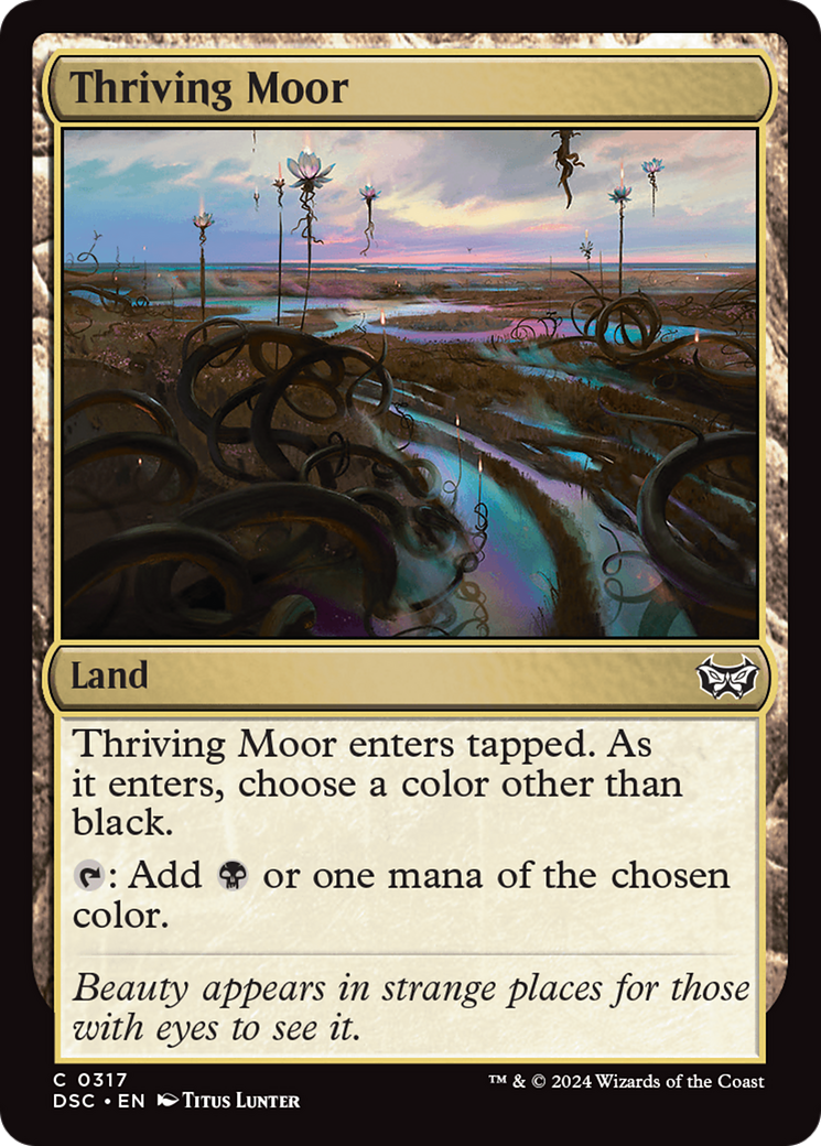 Thriving Moor (DSC-317) - Duskmourn: House of Horror Commander - Premium MTG Single from Wizards of the Coast - Just $0.25! Shop now at Game Crave Tournament Store