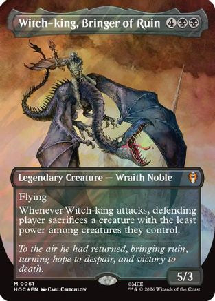 Witch-king, Bringer of Ruin (Borderless) (Surge Foil) (HOC-061) - The Hobbit: Eternal-Legal Foil