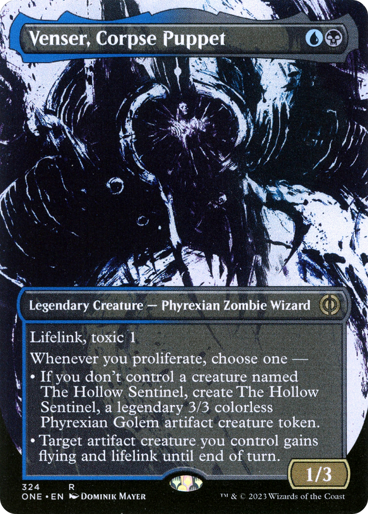 Venser, Corpse Puppet (ONE-324) - Phyrexia: All Will Be One: (Showcase) (Borderless) Foil - Premium MTG Single from Wizards of the Coast - Just $0.26! Shop now at Game Crave Tournament Store