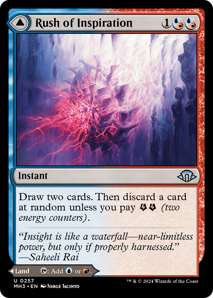Rush of Inspiration // Crackling Falls (MH3-257) - Modern Horizons 3 - Premium MTG Single from Wizards of the Coast - Just $0.74! Shop now at Game Crave Tournament Store