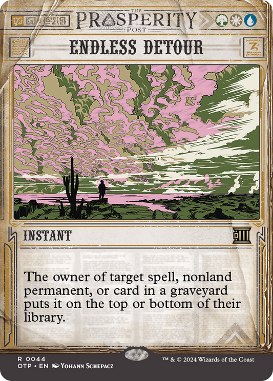 Endless Detour (OTP-044) - Breaking News: (Showcase) (Borderless) - Premium MTG Single from Wizards of the Coast - Just $0.25! Shop now at Game Crave Tournament Store