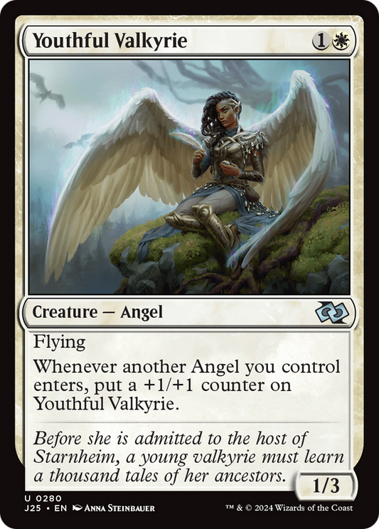 Youthful Valkyrie (J25-280) - Foundations Jumpstart - Premium MTG Single from Wizards of the Coast - Just $0.25! Shop now at Game Crave Tournament Store