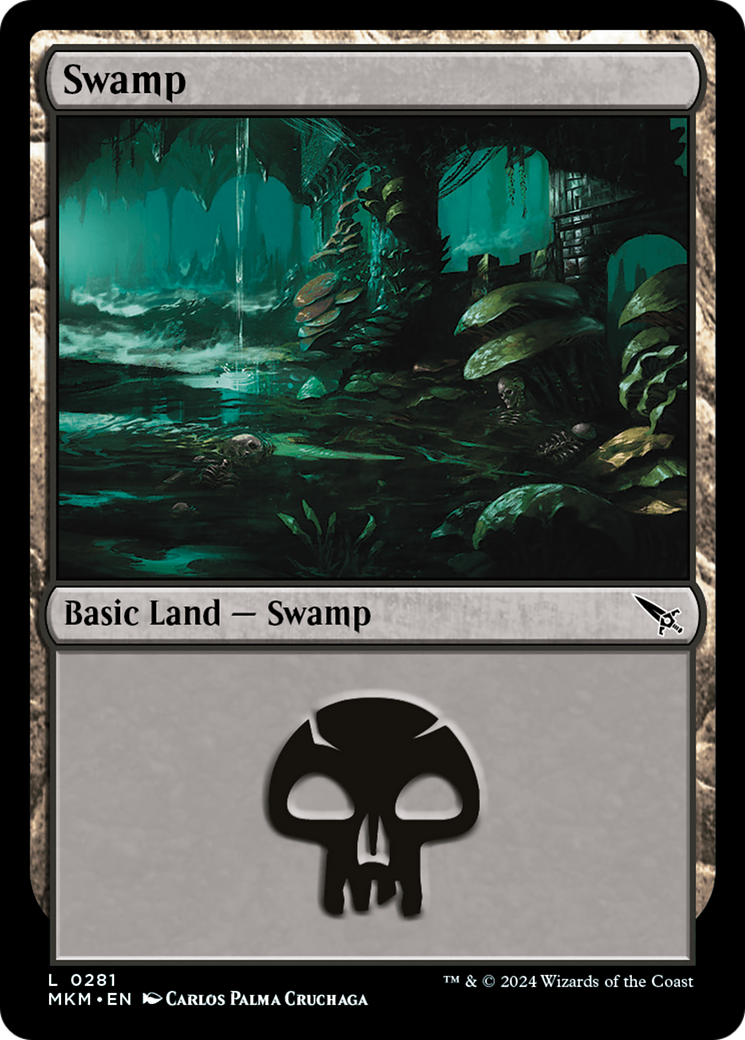 Swamp (MKM-281) - Murders at Karlov Manor Foil - Premium MTG Single from Wizards of the Coast - Just $0.25! Shop now at Game Crave Tournament Store