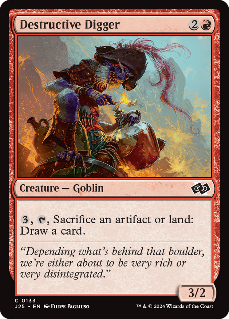 Destructive Digger (J25-133) - Foundations Jumpstart - Premium MTG Single from Wizards of the Coast - Just $0.25! Shop now at Game Crave Tournament Store