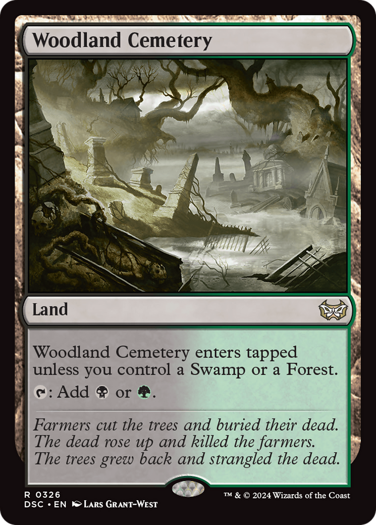 Woodland Cemetery (DSC-326) - Duskmourn: House of Horror Commander - Premium MTG Single from Wizards of the Coast - Just $0.42! Shop now at Game Crave Tournament Store