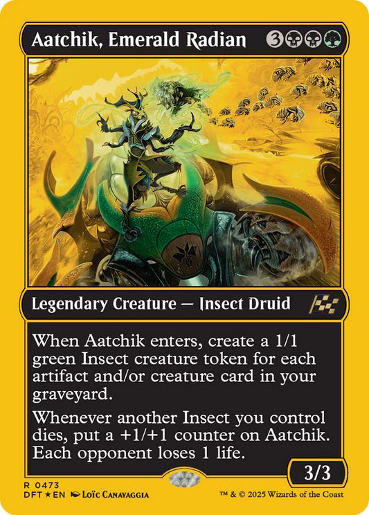 Aatchik, Emerald Radian (First-Place Foil) (DFT-473) - Aetherdrift Foil - Premium MTG Single from Wizards of the Coast - Just $0.51! Shop now at Game Crave Tournament Store