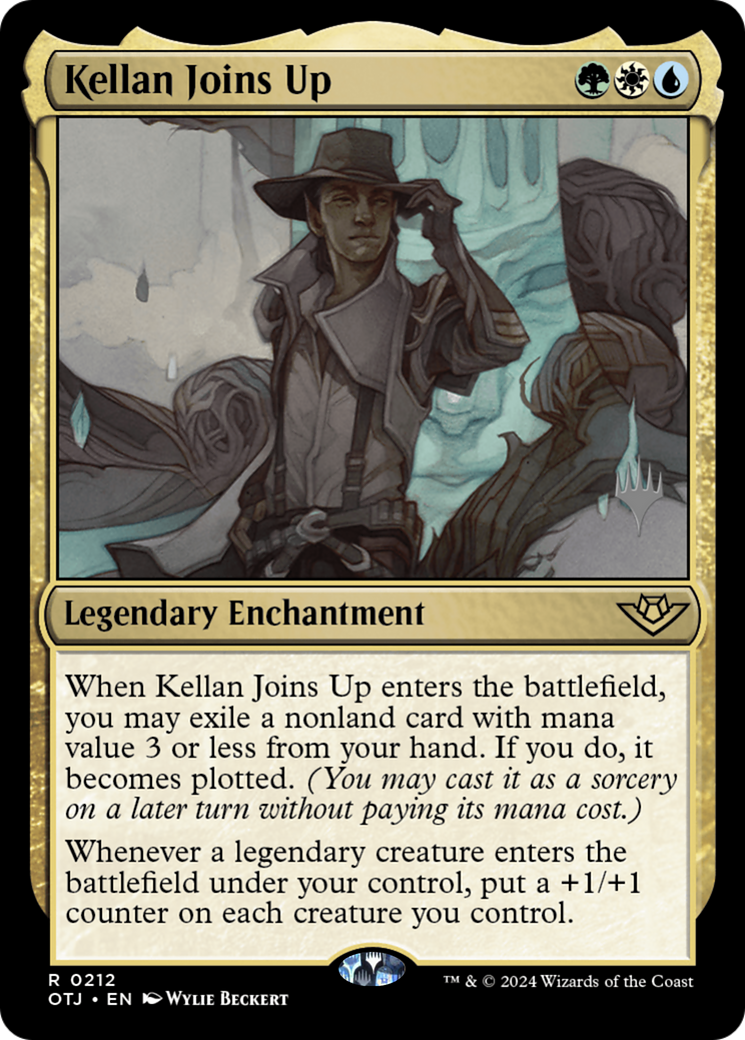 Kellan Joins Up (POTJ-212P) - Outlaws of Thunder Junction Promos Foil - Premium MTG Single from Wizards of the Coast - Just $0.27! Shop now at Game Crave Tournament Store