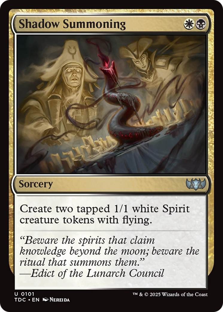 Shadow Summoning (TDC-101) - Tarkir: Dragonstorm Commander - Premium MTG Single from Wizards of the Coast - Just $0.08! Shop now at Game Crave Tournament Store