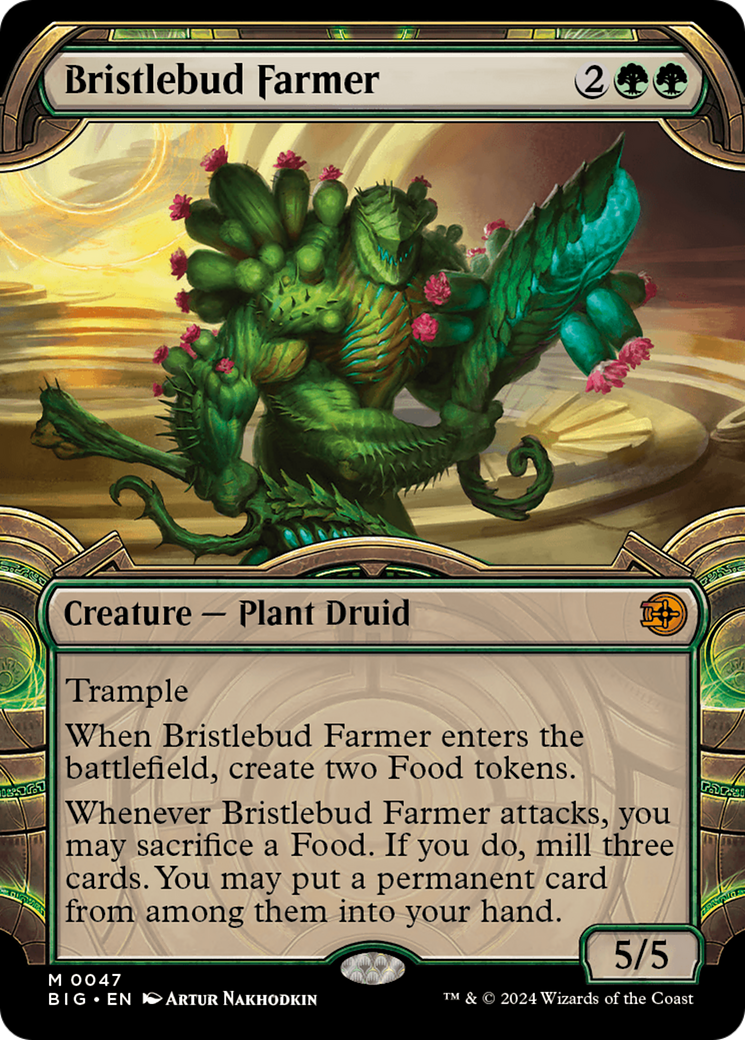 Bristlebud Farmer (BIG-047) - The Big Score: (Showcase) (Borderless) Foil - Premium MTG Single from Wizards of the Coast - Just $5.38! Shop now at Game Crave Tournament Store