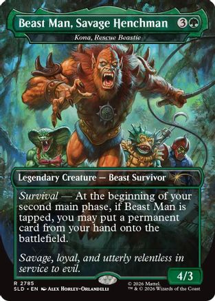 Beast Man, Savage Henchman - Kona, Rescue Beastie (SLD-2785) - Secret Lair Drop Series Foil