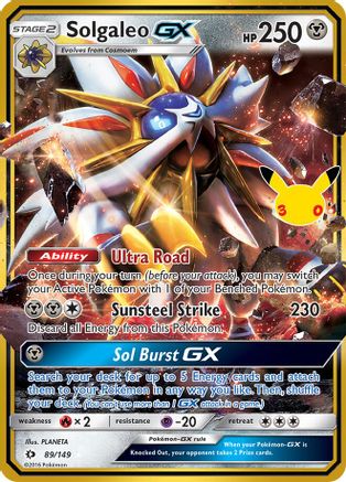 Solgaleo GX 89 - ME 30th Celebration Classic Collection Holofoil