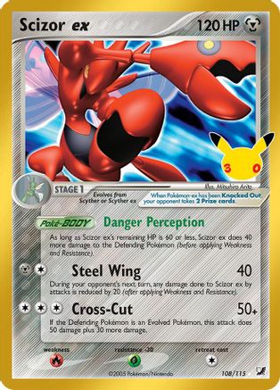 Scizor ex 108 - ME 30th Celebration Classic Collection Holofoil