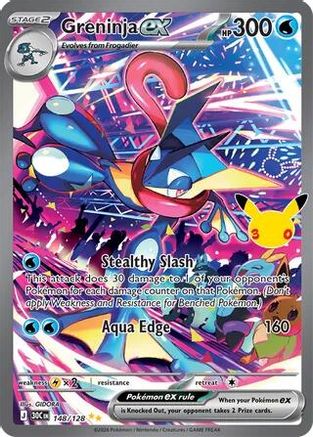 Greninja ex - 148/128 148 - ME 30th Celebration Holofoil