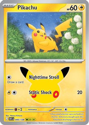 Pikachu - 045/128 45 - ME 30th Celebration Holofoil