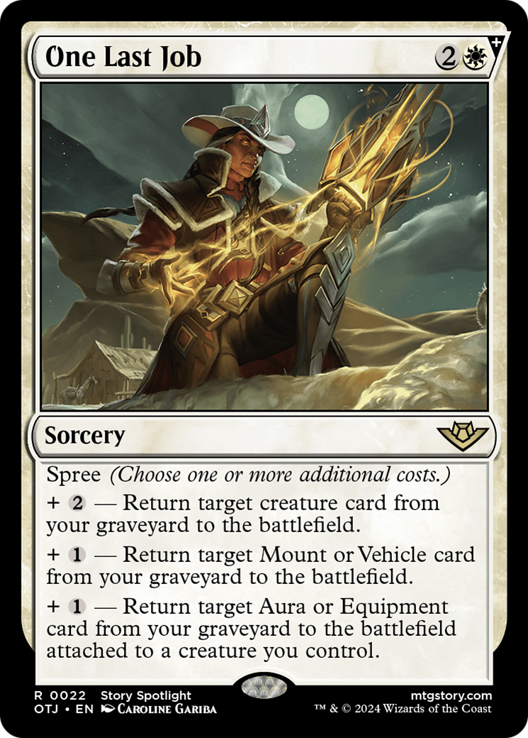 One Last Job (OTJ-022) - Outlaws of Thunder Junction - Premium MTG Single from Wizards of the Coast - Just $0.25! Shop now at Game Crave Tournament Store
