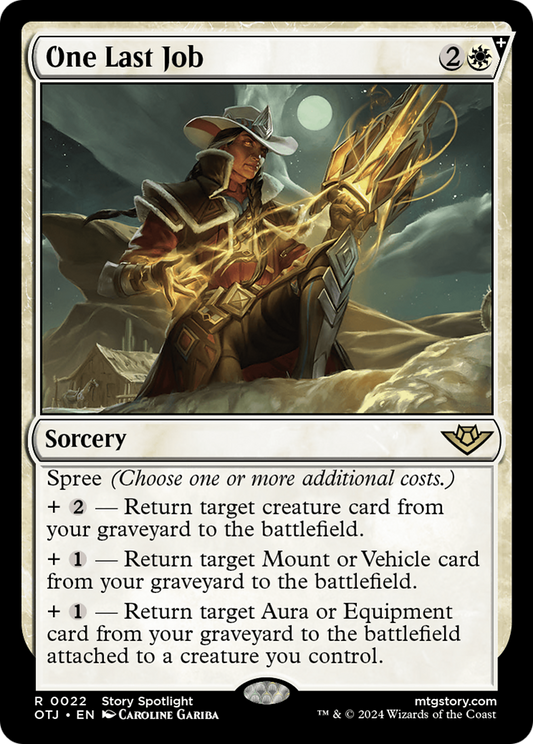 One Last Job (OTJ-022) - Outlaws of Thunder Junction - Premium MTG Single from Wizards of the Coast - Just $0.25! Shop now at Game Crave Tournament Store