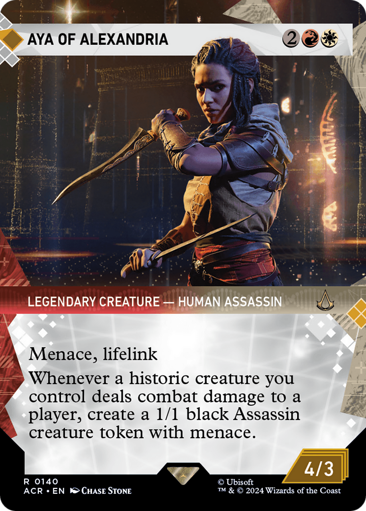 Aya of Alexandria (ACR-140) - Assassin's Creed: (Showcase) (Borderless) Foil - Premium MTG Single from Wizards of the Coast - Just $2.13! Shop now at Game Crave Tournament Store