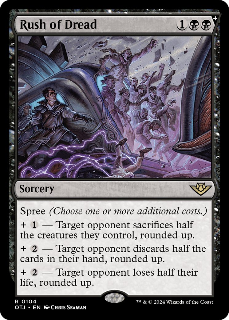 Rush of Dread (OTJ-104) - Outlaws of Thunder Junction Foil - Premium MTG Single from Wizards of the Coast - Just $0.46! Shop now at Game Crave Tournament Store