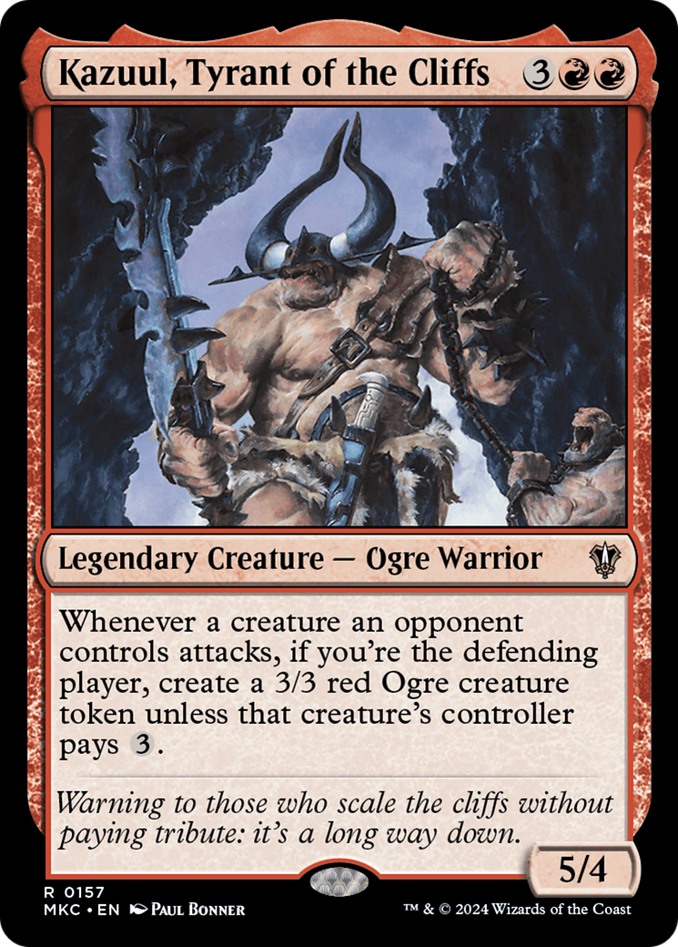 Kazuul, Tyrant of the Cliffs (MKC-157) - Murders at Karlov Manor Commander - Premium MTG Single from Wizards of the Coast - Just $0.25! Shop now at Game Crave Tournament Store