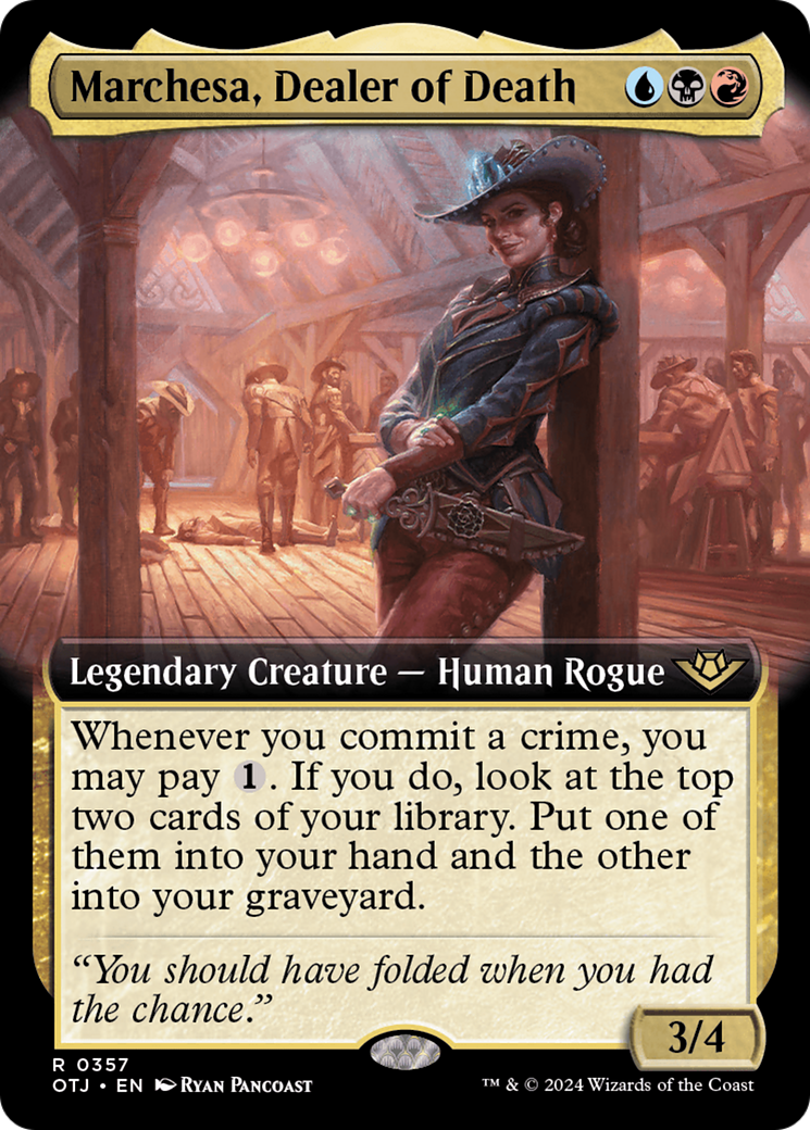 Marchesa, Dealer of Death (OTJ-357) - Outlaws of Thunder Junction: (Extended Art) - Premium MTG Single from Wizards of the Coast - Just $0.36! Shop now at Game Crave Tournament Store