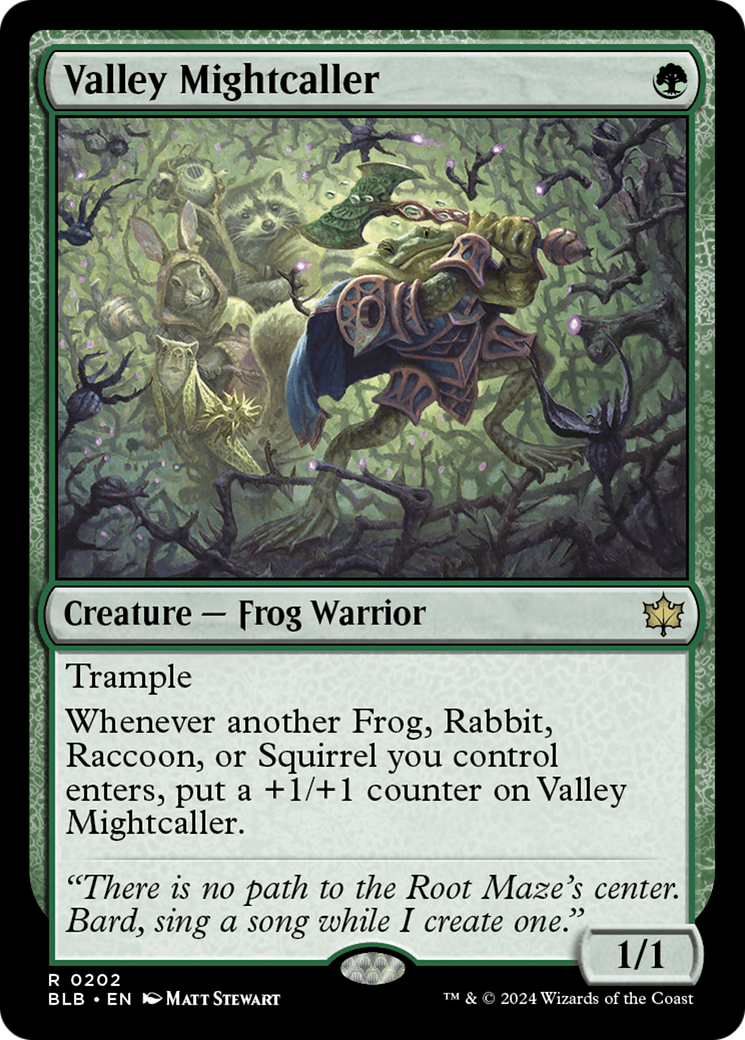Valley Mightcaller (BLB-202) - Bloomburrow Foil - Premium MTG Single from Wizards of the Coast - Just $0.52! Shop now at Game Crave Tournament Store