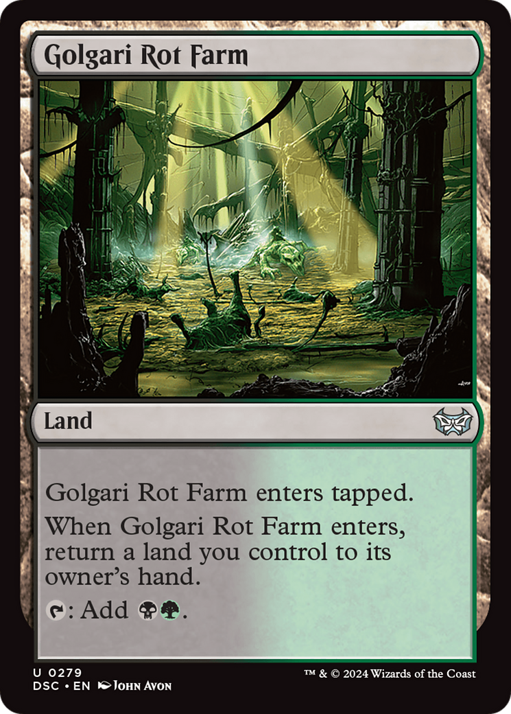 Golgari Rot Farm (DSC-279) - Duskmourn: House of Horror Commander - Premium MTG Single from Wizards of the Coast - Just $0.25! Shop now at Game Crave Tournament Store