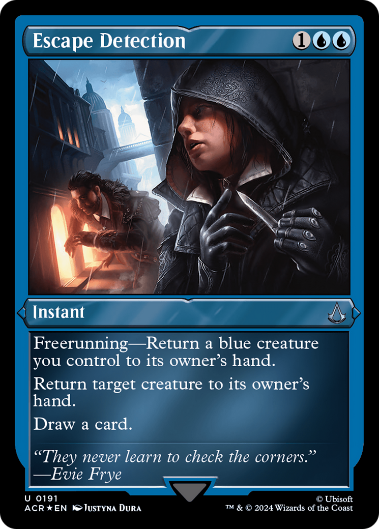 Escape Detection (ACR-191) - Assassin's Creed Etched Foil - Premium MTG Single from Wizards of the Coast - Just $0.34! Shop now at Game Crave Tournament Store