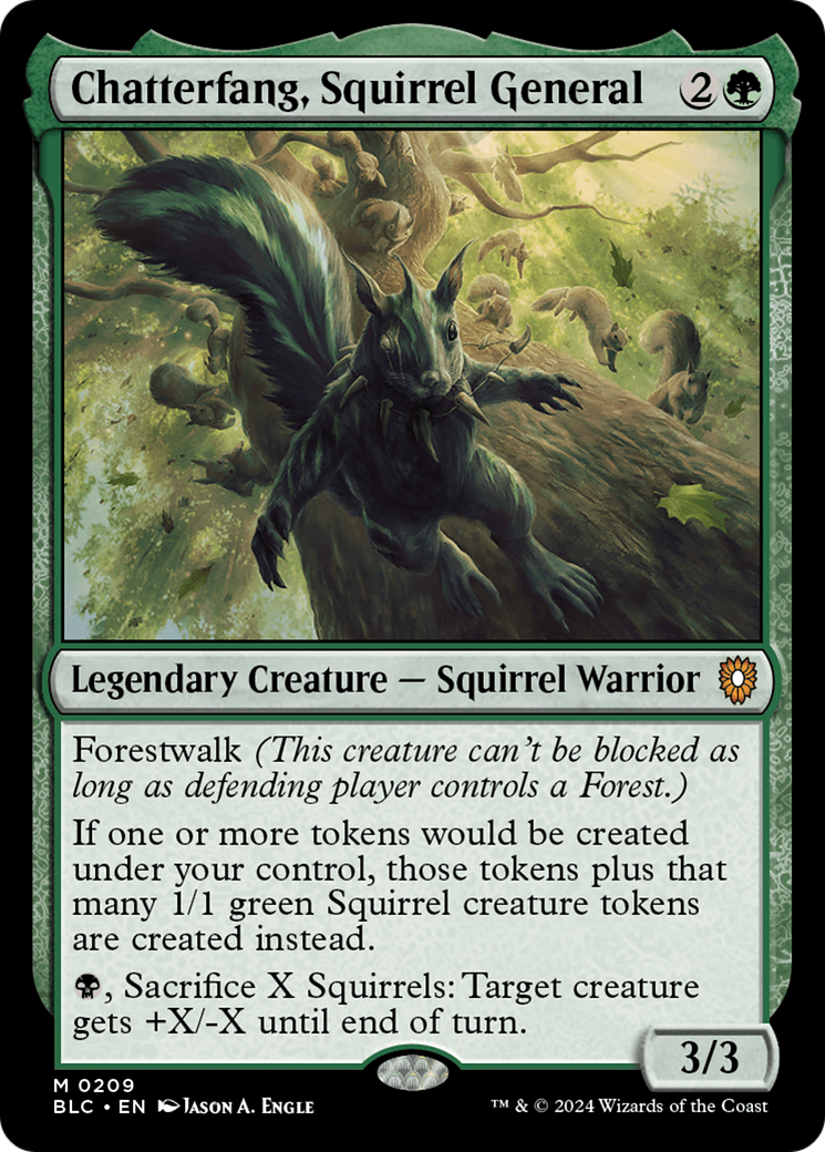 Chatterfang, Squirrel General (BLC-209) - Bloomburrow Commander - Premium MTG Single from Wizards of the Coast - Just $2.88! Shop now at Game Crave Tournament Store