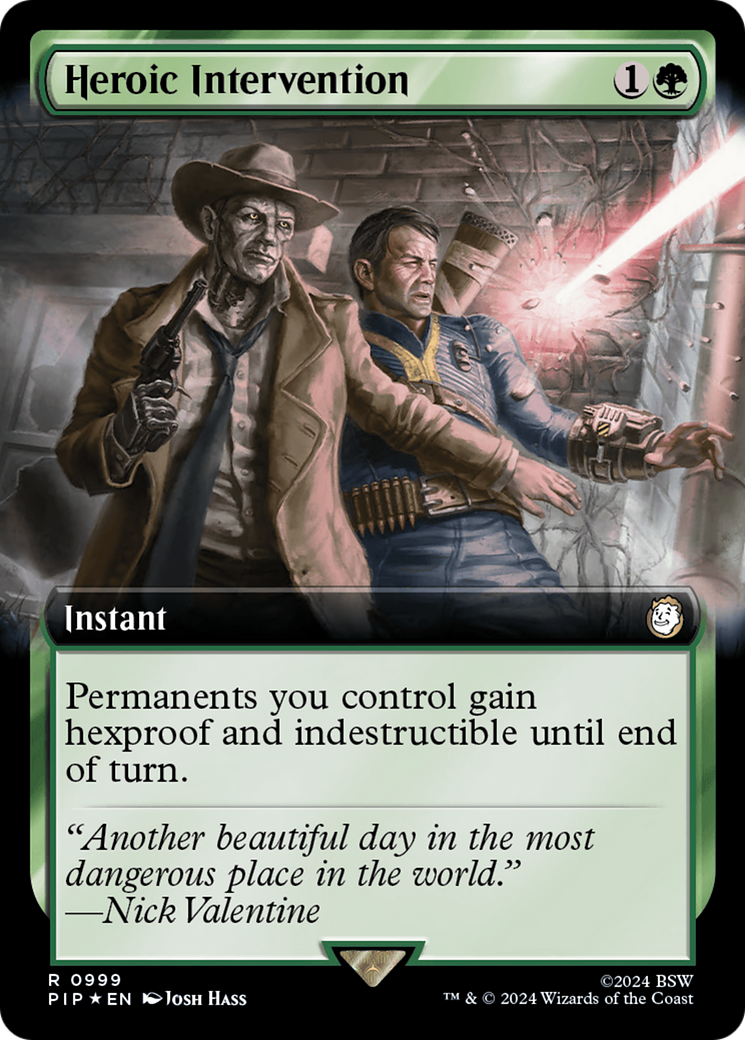 Heroic Intervention (PIP-999) - Fallout: (Extended Art) - Premium MTG Single from Wizards of the Coast - Just $10.66! Shop now at Game Crave Tournament Store