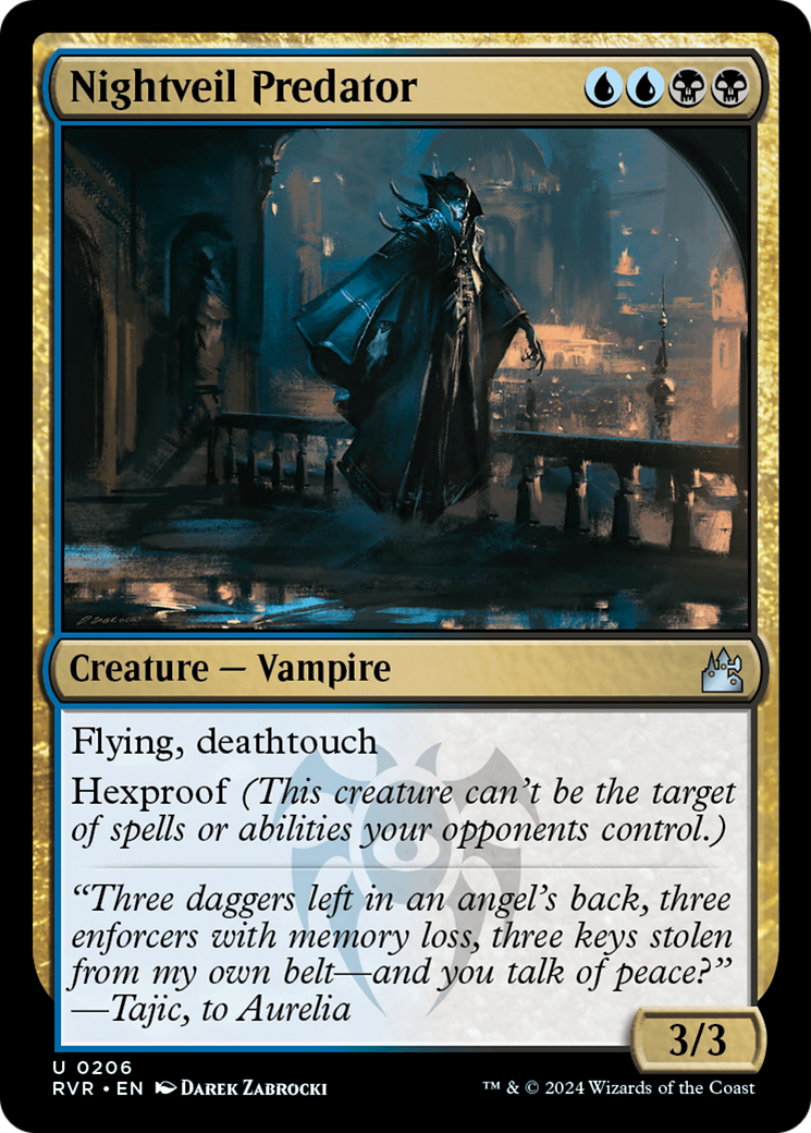Nightveil Predator (RVR-206) - Ravnica Remastered Foil - Premium MTG Single from Wizards of the Coast - Just $0.25! Shop now at Game Crave Tournament Store