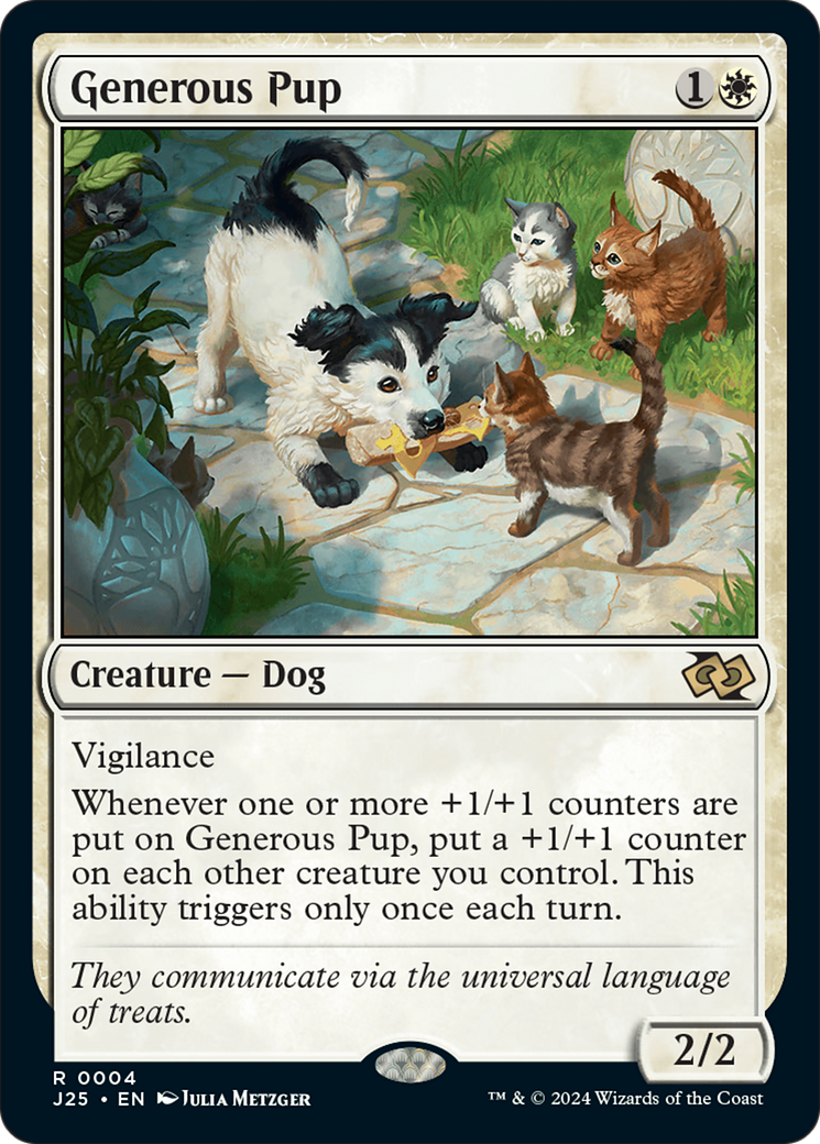Generous Pup (J25-004) - Foundations Jumpstart - Premium MTG Single from Wizards of the Coast - Just $11.70! Shop now at Game Crave Tournament Store